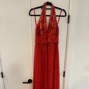 Kay Unger Red Paisley Dress - 4